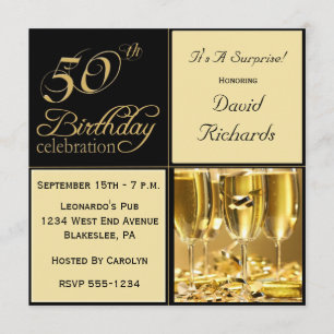 Surprise 50th Birthday Party Invitations