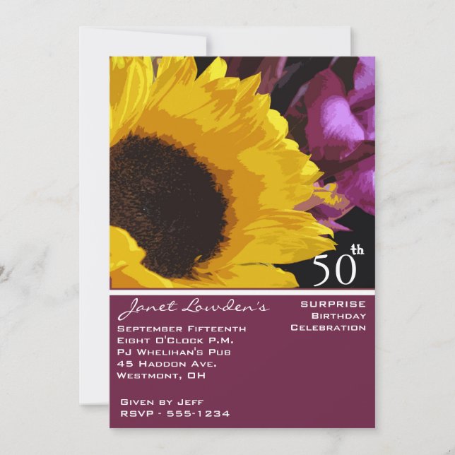 Surprise 50th Birthday Party Invitations (Front)