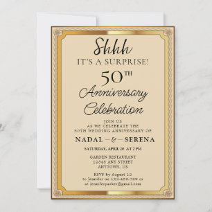 Surprise 50th Wedding Anniversary Invitation