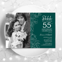 Surprise 55th Anniversary With Photo Emerald Green