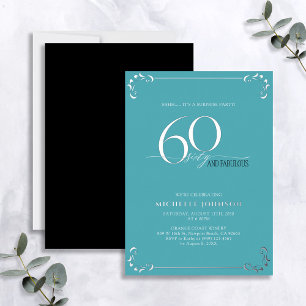 Surprise 60 & Fabulous Turquoise & Silver Birthday