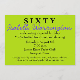 Surprise 60th Birthday Invitation