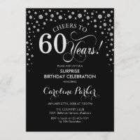 Surprise 60th Birthday Party - Black Silver