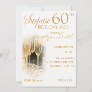 Surprise 60th Birthday Party Invitations