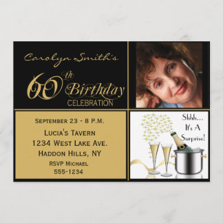 Surprise 60th Birthday Party Invitations