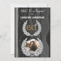 Surprise 60th Birthday Photo, Gold, Pearls & Silk