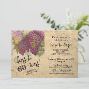 Surprise 60th Birthday Wine Themed Invitation