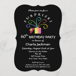 SURPRISE! 60th or Any Age Chic Birthday Party Invitation
