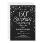 Surprise 60th Wedding Anniversary - Black & Silver