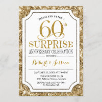 Surprise 60th Wedding Anniversary - White Gold