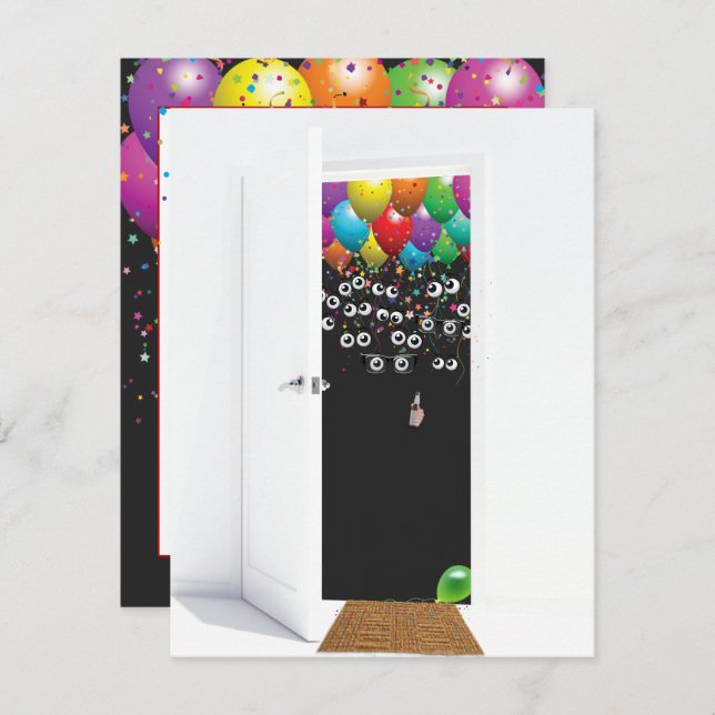 Surprise 65th Birthday Party Door Invitation (Front/Back)