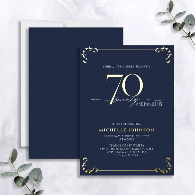 Surprise 70 & Fabulous Blue & Gold Birthday (Creator Uploaded)