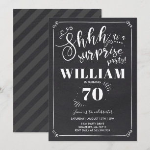 Surprise 70th Birthday Invitation Vintage Surprise
