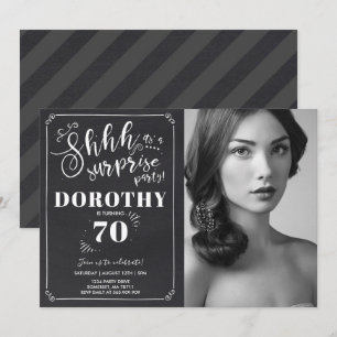 Surprise 70th Birthday Invitation Vintage Surprise