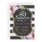 Surprise 80th Birthday Invitation Floral Gold
