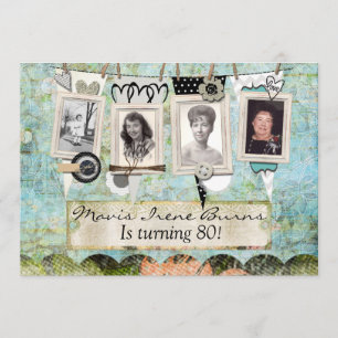 Surprise 80th Birthday Party Invitation