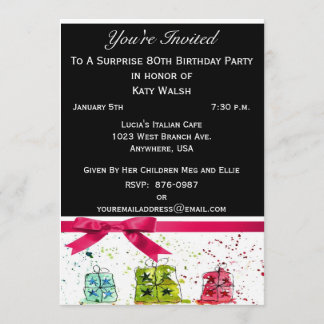Surprise 80th Birthday Party Invitation
