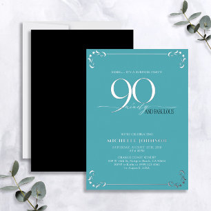 Surprise 90 & Fabulous Turquoise & Silver Birthday