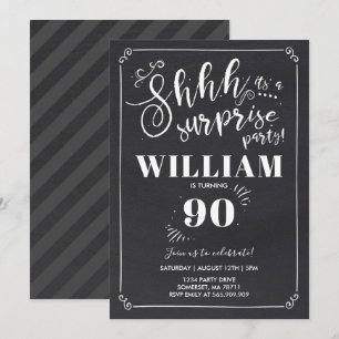 Surprise 90th Birthday Invitation Vintage Surprise
