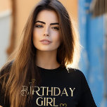 Surprise a Friend Gold Happy Birthday T-Shirt<br><div class="desc">Make someone’s birthday (Mum, co-worker, colleague) truly unforgettable (and enjoy their astounded expression maybe even a tear or two) and hand them this beautiful T-shirt at the beginning of their day with a cup of coffee and a chorus of voices singing "Happy Birthday". Embossed-style gold gradient text reads "Happy Birthday"...</div>