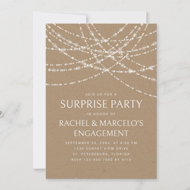 Surprise Anniversary Engagement Party Invitation (Front)