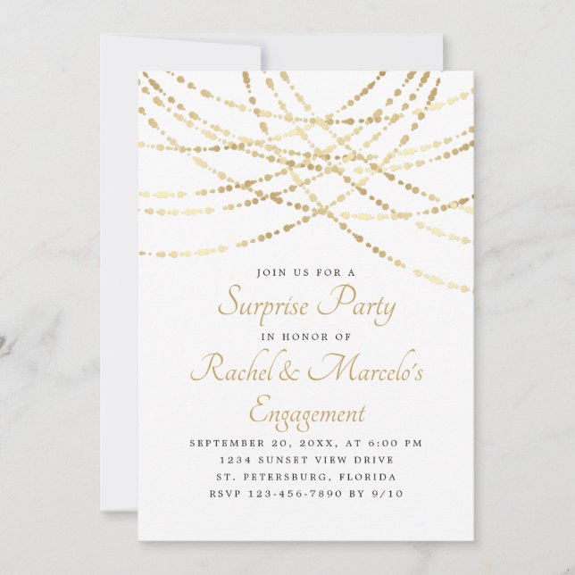 Surprise Anniversary Engagement Party Invitation (Front)