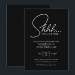 Surprise Any Age 30th Black & White Birthday Invitation<br><div class="desc">Surprise Any Age 30th Black & White Birthday Invitation. Personalise the custom text above. You can also change the background colour. You can find additional coordinating items in our "Minimalist Black and White Birthday" collection.</div>