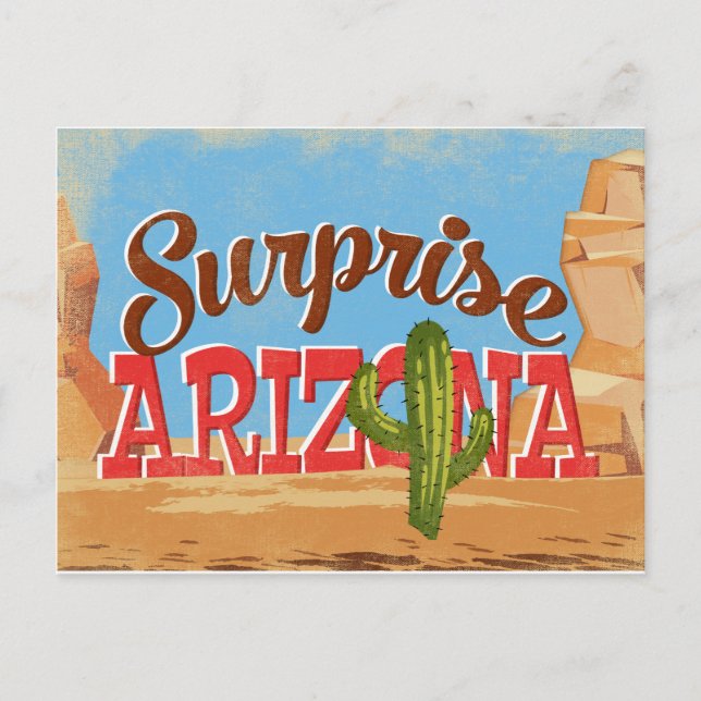 Surprise Arizona Vintage Travel Postcard (Front)