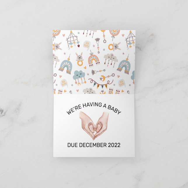 Surprise Baby Announcement Card (Inside)