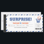 Surprise Basketball Game Stadium Gift Ticket<br><div class="desc">EDITABLE. A gift idea to surprise your loved one to a basketball game! This ticket template can be used for any occasion. Personalise yours today! For a custom design,  please send me a message</div>
