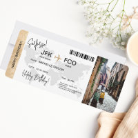 Surprise Birthday Boarding Pass Trip Ticket