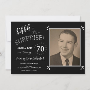 Surprise Birthday Dual Party Invitation