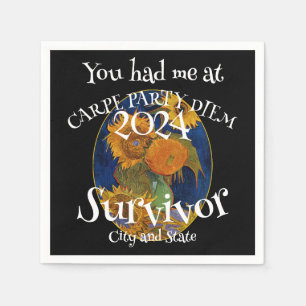 Surprise Birthday Festival Block 2024 Party Napkin