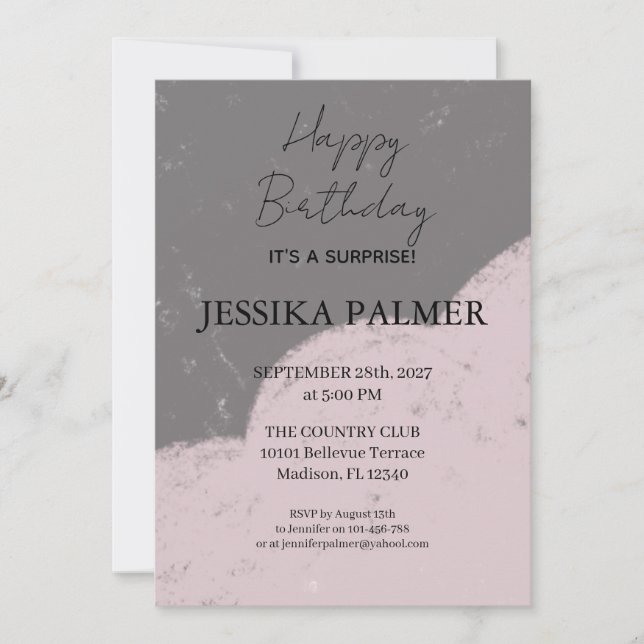 Surprise Birthday Invitation (Front)