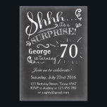 Surprise birthday invitation 70 Chalkboard Rustic<br><div class="desc">♥ A perfect way to invite your guests to this special birthday party!</div>