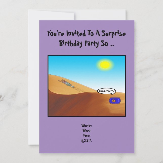Surprise Birthday Invitation. Invitation (Front)
