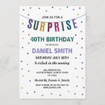 Surprise Birthday Men's Polka Dot Party Invitation<br><div class="desc">Surprise Birthday Men's Polka Dot Party Invitation - any age - Party invitation. Simply change the text to suit your party. Back print included.</div>