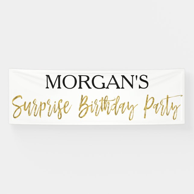 Surprise Birthday Party Banner (Horizontal)