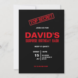 Surprise Birthday Party for Him Invitation
