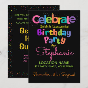 Surprise Birthday Party Invitation