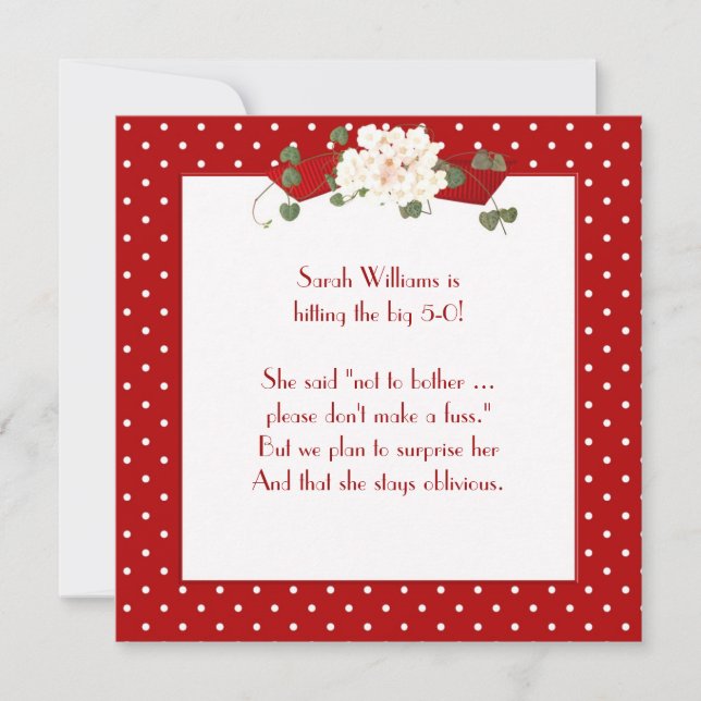 Surprise Birthday Party invitation (Front)