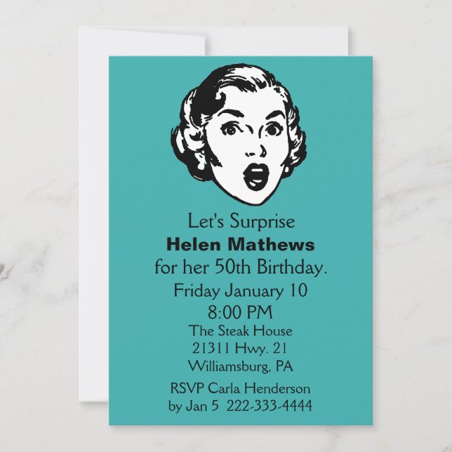 Surprise Birthday Party Invitation (Front)