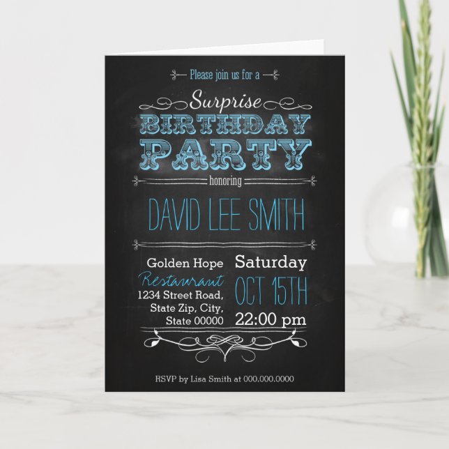 Surprise Birthday Party Invitation (Front)