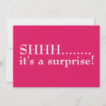 Surprise Birthday Party Invitation 50th Pink White<br><div class="desc">Shhh, surprise fiftieth birthday party invitation celebration. DIY and create a special birthday invitation for your favourite over the hill fifty year old. Start your celebration off right with this bold and fun invitation in a hot pink background with modern, sleek white typography. Shh Surprise Birthday Party Faux Glitter Confetti...</div>