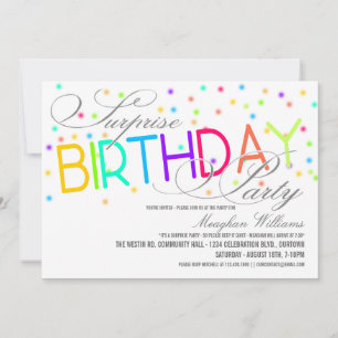Surprise Birthday Party Invitations