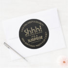 Surprise Birthday Party Shhh! Stylish Black & Gold