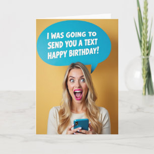 Surprise Birthday Text Card