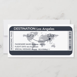 Surprise Boarding Pass Destination Flight Ticket