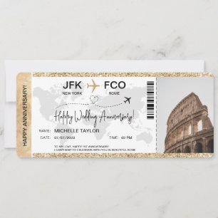 Surprise Boarding Pass Trip Ticket Destination  Invitation