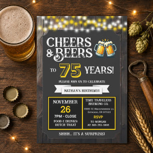 Surprise Brewery Cheers and Beers to 75 Years Invitation